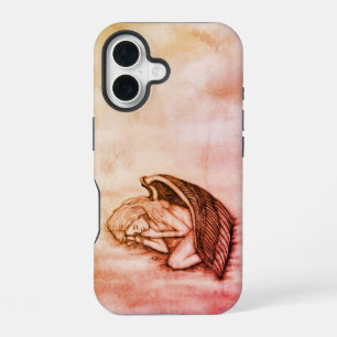 A sleeping Angel on the heavens clouds iPhone 16 Case