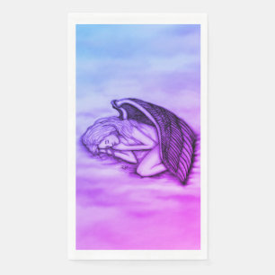 A sleeping Angel on the heavens clouds Napkin