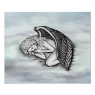 A sleeping Angel on the heavens clouds Photo Print