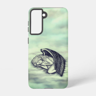 A sleeping Angel on the heavens clouds Samsung Galaxy Case
