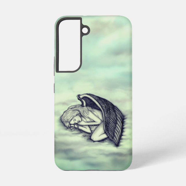 A sleeping Angel on the heavens clouds Samsung Galaxy S22 Case (Back)