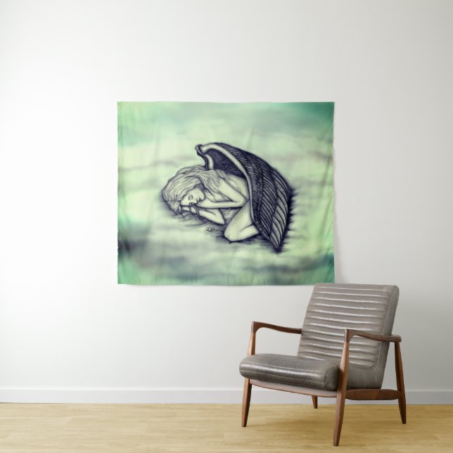 A sleeping Angel on the heavens clouds Tapestry (In Situ (Horizontal))