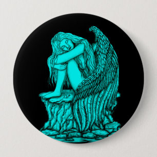A sleeping Angel on the Stone 10 Cm Round Badge