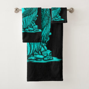 A sleeping Angel on the Stone Bath Towel Set