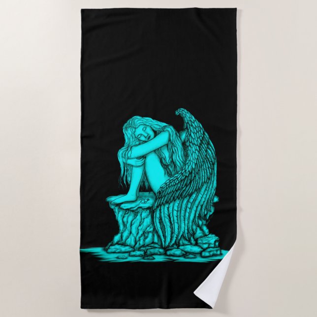 A sleeping Angel on the Stone Beach Towel (Front)