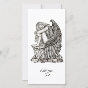 A sleeping Angel on the Stone Card