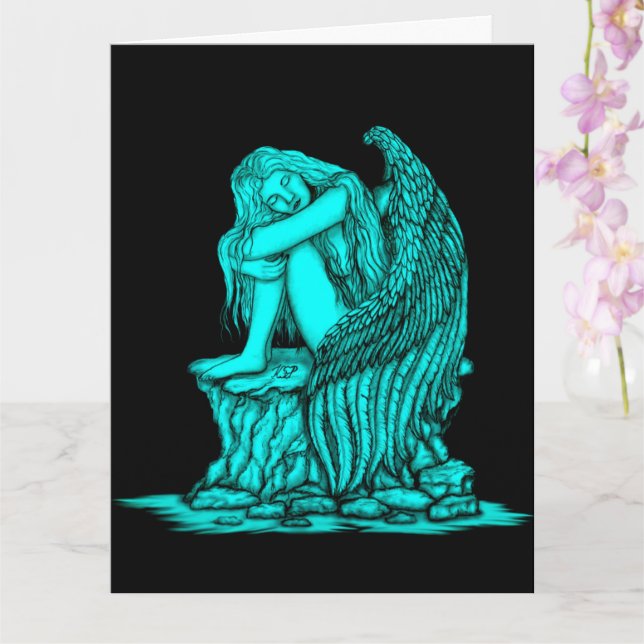 A sleeping Angel on the Stone Card (Orchid)