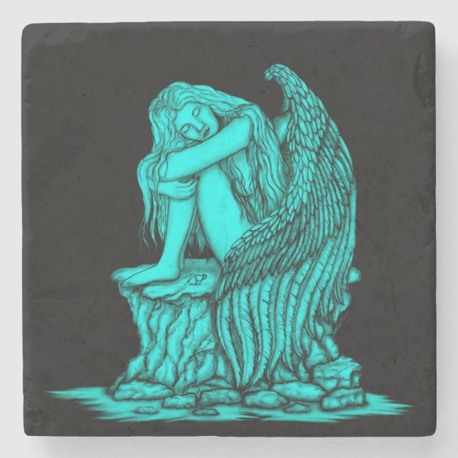 A sleeping Angel on the Stone Coaster (Front)