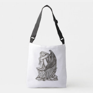 A sleeping Angel on the Stone Crossbody Bag