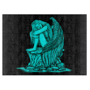 A sleeping Angel on the Stone Cutting Board