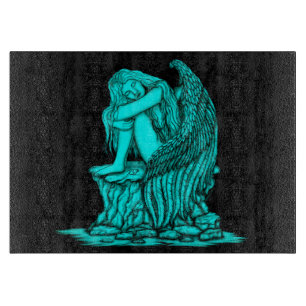 A sleeping Angel on the Stone Cutting Board