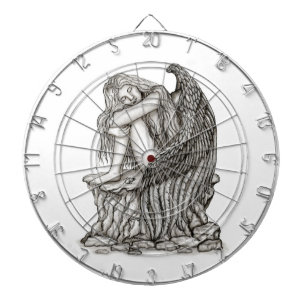 A sleeping Angel on the Stone Dartboard