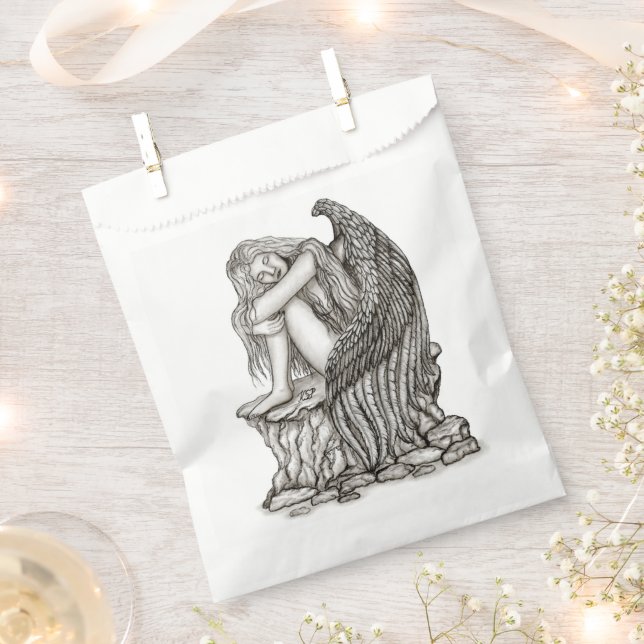 A sleeping Angel on the Stone Favour Bags (Clipped)