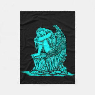 A sleeping Angel on the Stone Fleece Blanket