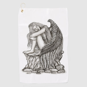 A sleeping Angel on the Stone Golf Towel