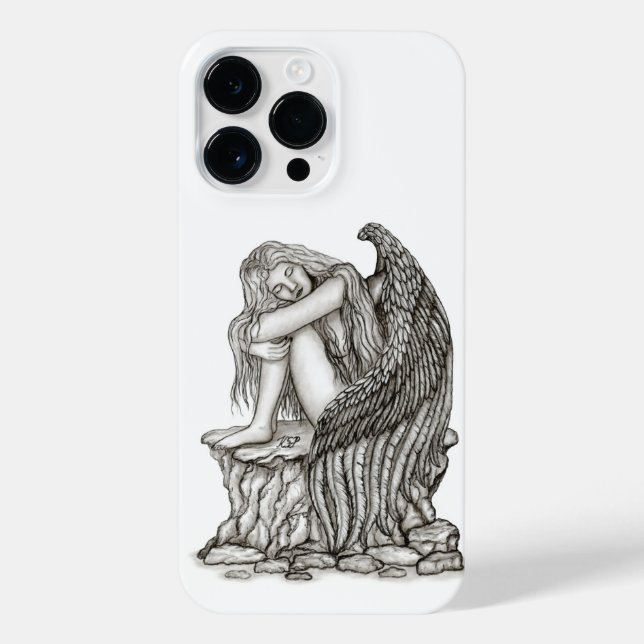 A sleeping Angel on the Stone iPhone Case (Back)