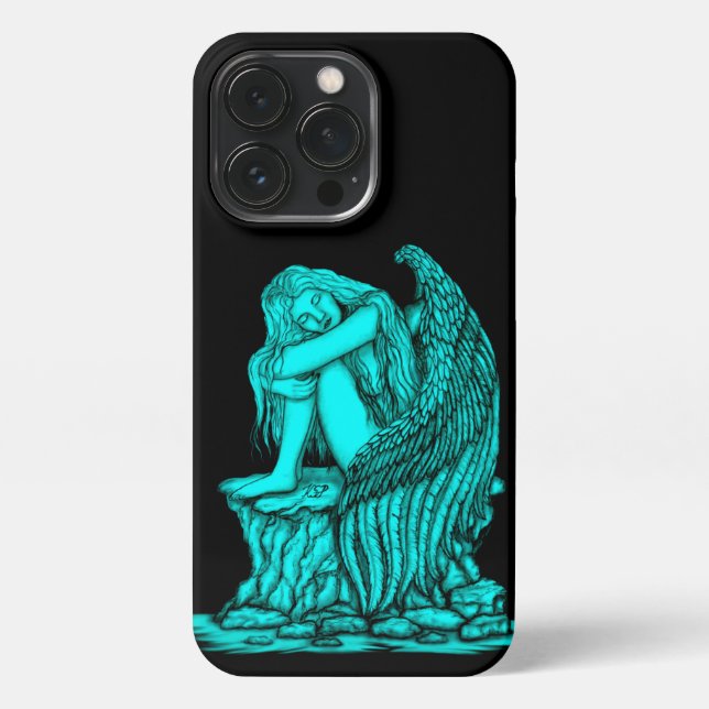 A sleeping Angel on the Stone iPhone Case (Back)