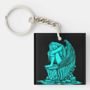 A sleeping Angel on the Stone Key Ring