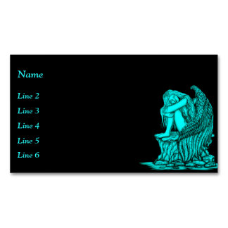 A sleeping Angel on the Stone Magnetic Business Card