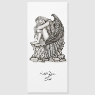 A sleeping Angel on the Stone Magnetic Card