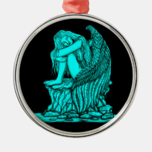 A sleeping Angel on the Stone Metal Tree Decoration