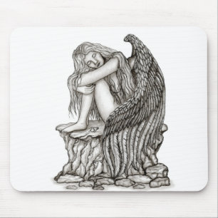 A sleeping Angel on the Stone Mouse Mat