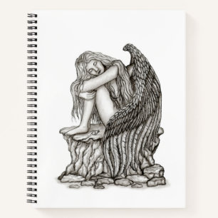 A sleeping Angel on the Stone Notebook