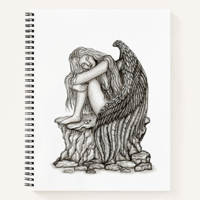 A sleeping Angel on the Stone Notebook (Front)