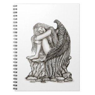 A sleeping Angel on the Stone Notebook