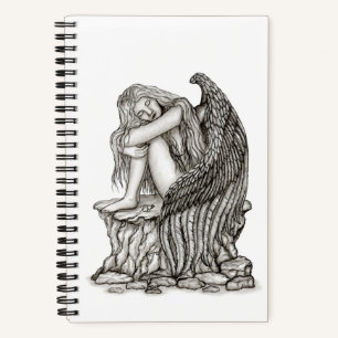 A sleeping Angel on the Stone Notebook