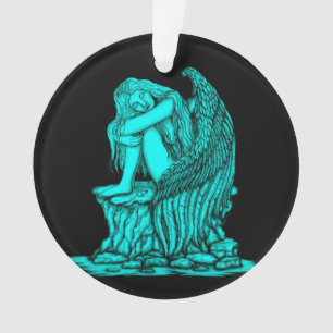 A sleeping Angel on the Stone Ornament