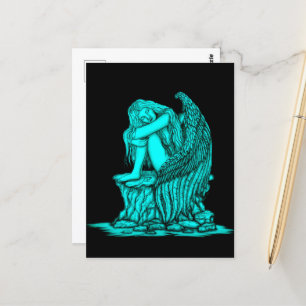 A sleeping Angel on the Stone Postcard