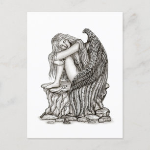 A sleeping Angel on the Stone Postcard