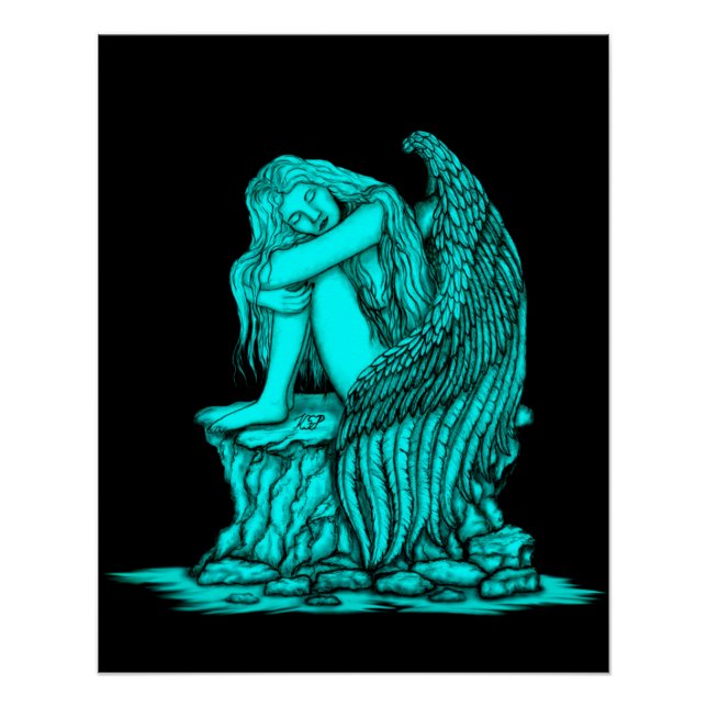 A sleeping Angel on the Stone Poster (Front)