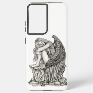 A sleeping Angel on the Stone Samsung Galaxy Case