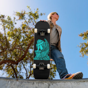A sleeping Angel on the Stone Skateboard