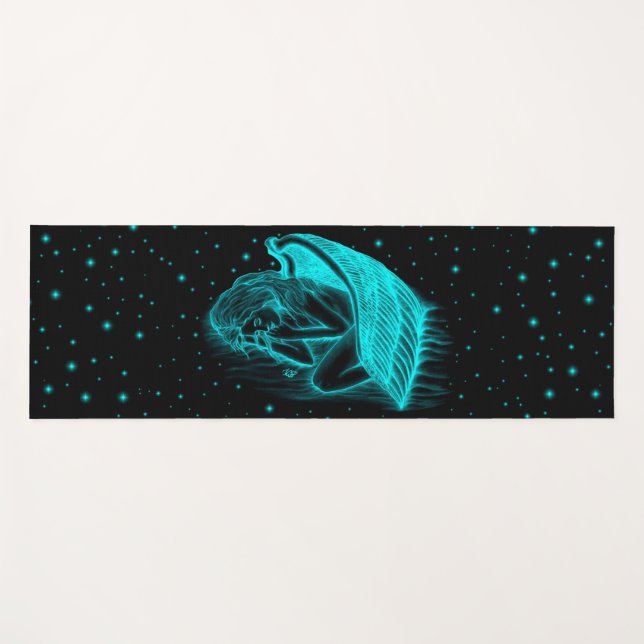 A sleeping Angel Yoga Mat (Front (Horizontal))