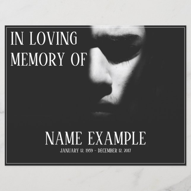 A sleeping face in half shadow (Front)