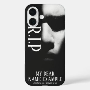 A sleeping face in half shadow iPhone 16 case
