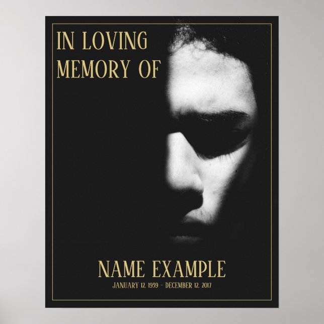 A sleeping face in half shadow poster (Front)