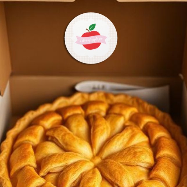A Slice Of Apple Pie Classic Round Sticker (Creator Uploaded)