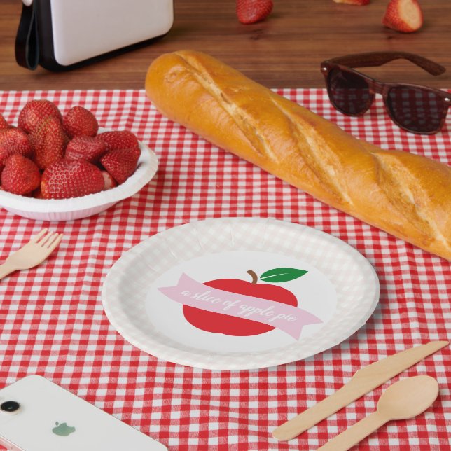 A Slice of Apple Pie Paper Plate (Picnic)