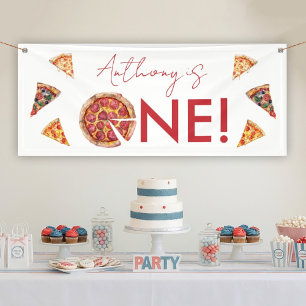 A Slice of Fun 1st Birthday Pizza Banner
