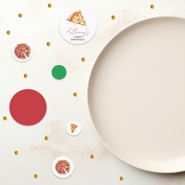 A Slice of Fun 1st Birthday Pizza Confetti (Creator Uploaded)