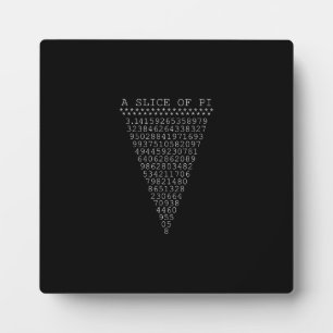 A Slice of Pi Digits Plaque