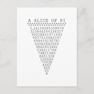 A Slice of Pi Digits Postcard