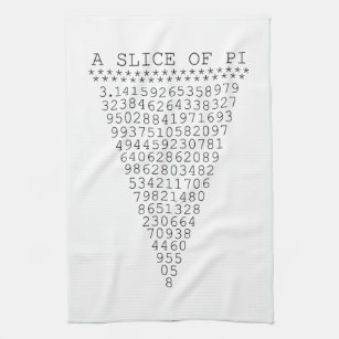 A Slice of Pi Graphic Tea Towel