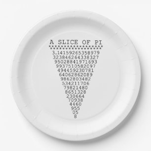 A Slice of Pi Party Paper Plate