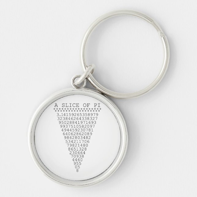 A Slice of Pi Presentation Key Ring (Front)