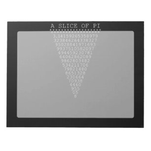 A Slice of Pi Typography Notepad
